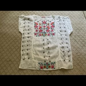 Johnny Was Embroidered Tunic Top
